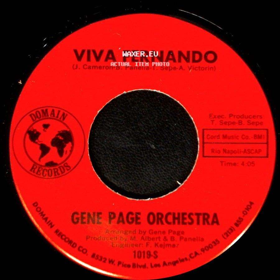 Gene Page Orchestra - Viva Fernando / Viva Fernando side A