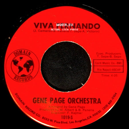 Gene Page Orchestra - Viva Fernando / Viva Fernando side A