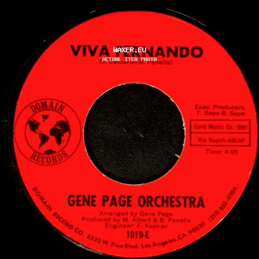 Gene Page Orchestra - Viva Fernando / Viva Fernando side B