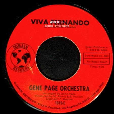 Gene Page Orchestra - Viva Fernando / Viva Fernando side A