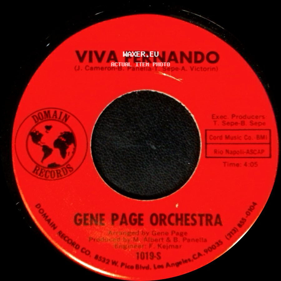 Gene Page Orchestra - Viva Fernando / Viva Fernando side B