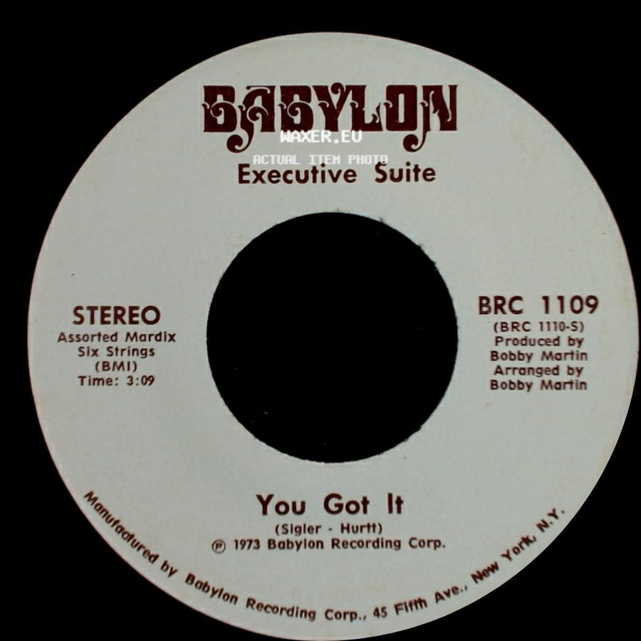 Executive Suite - I'm A Winner Now / You Got It side B