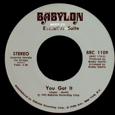 Executive Suite - I'm A Winner Now / You Got It side B