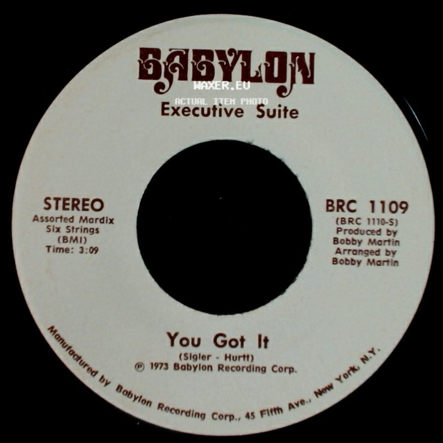 Executive Suite - I'm A Winner Now / You Got It side B