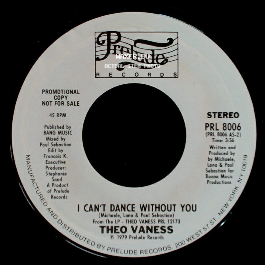 Theo Vaness - I Can't Dance Without You / Thank God There's Music side A