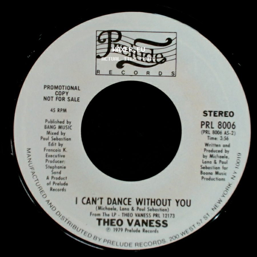 Theo Vaness - I Can't Dance Without You / Thank God There's Music side A