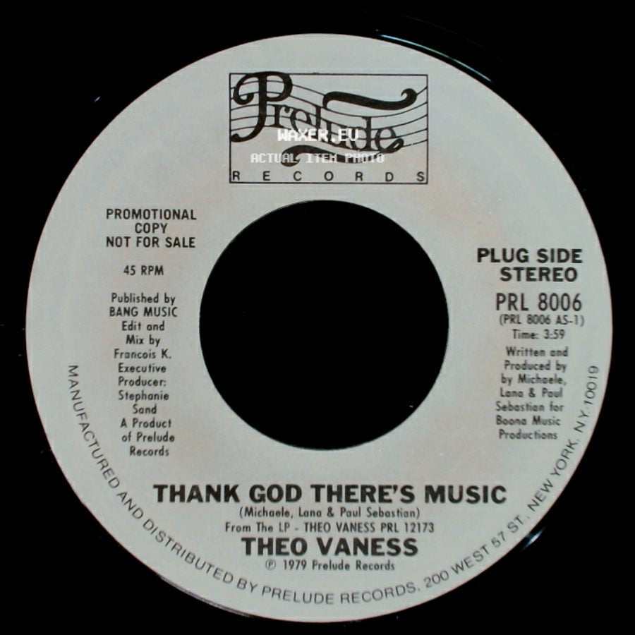 Theo Vaness - I Can't Dance Without You / Thank God There's Music side B