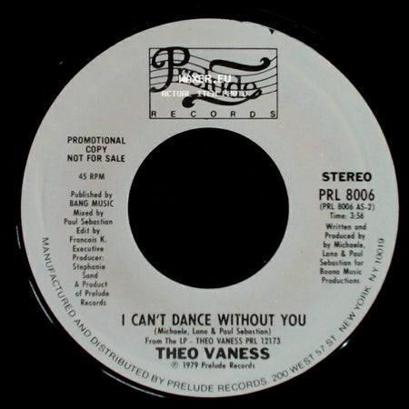 Theo Vaness - Thank God There's Music / I Can't Dance Without You side B