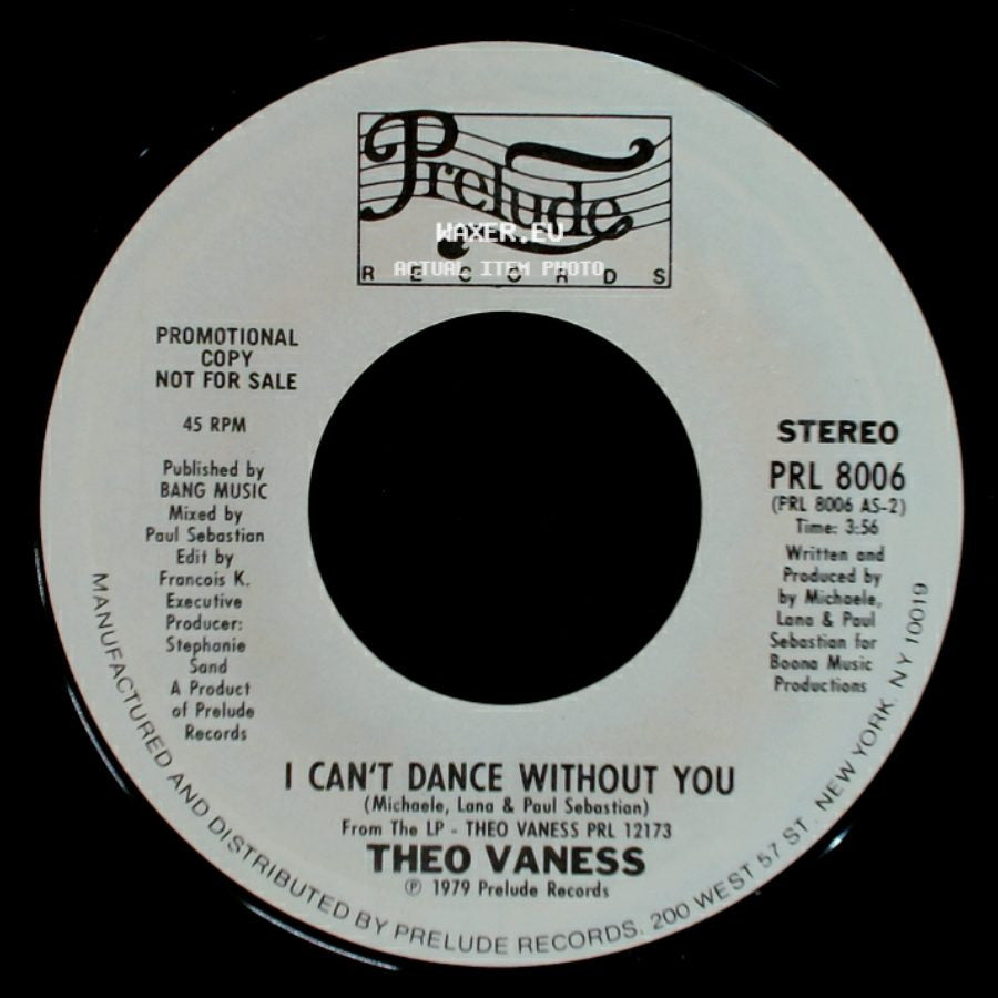 Theo Vaness - Thank God There's Music / I Can't Dance Without You side B