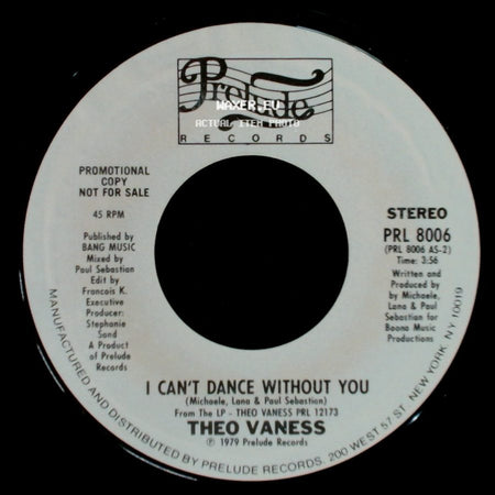 Theo Vaness - I Can't Dance Without You / Thank God There's Music side A