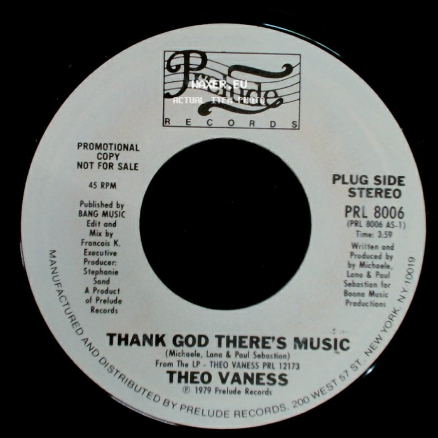 Theo Vaness - I Can't Dance Without You / Thank God There's Music side B