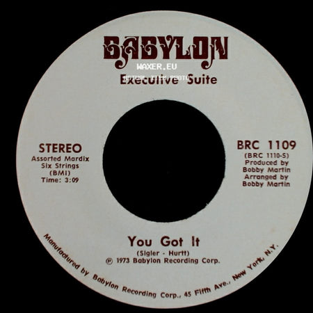 Executive Suite - I'm A Winner Now / You Got It side B