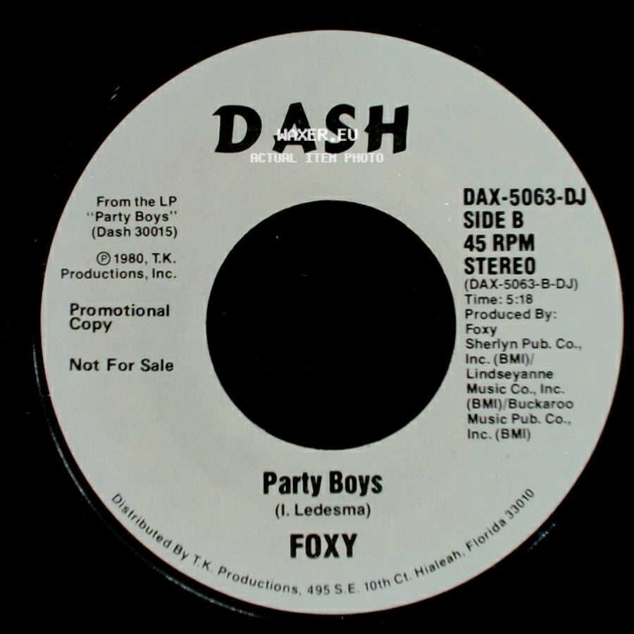 Foxy - Party Boys / Party Boys side B