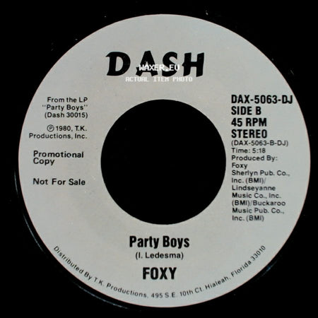 Foxy - Party Boys / Party Boys side B