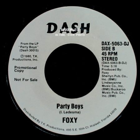 Foxy - Party Boys / Party Boys side B