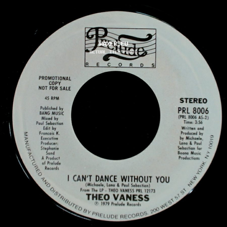 Theo Vaness - I Can't Dance Without You / Thank God There's Music side A