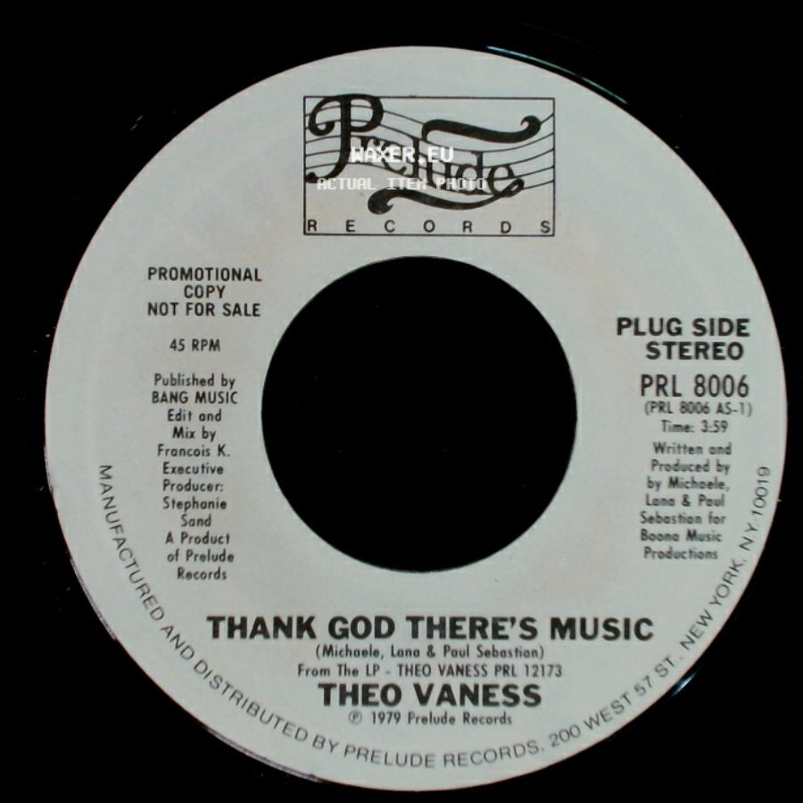 Theo Vaness - I Can't Dance Without You / Thank God There's Music side B