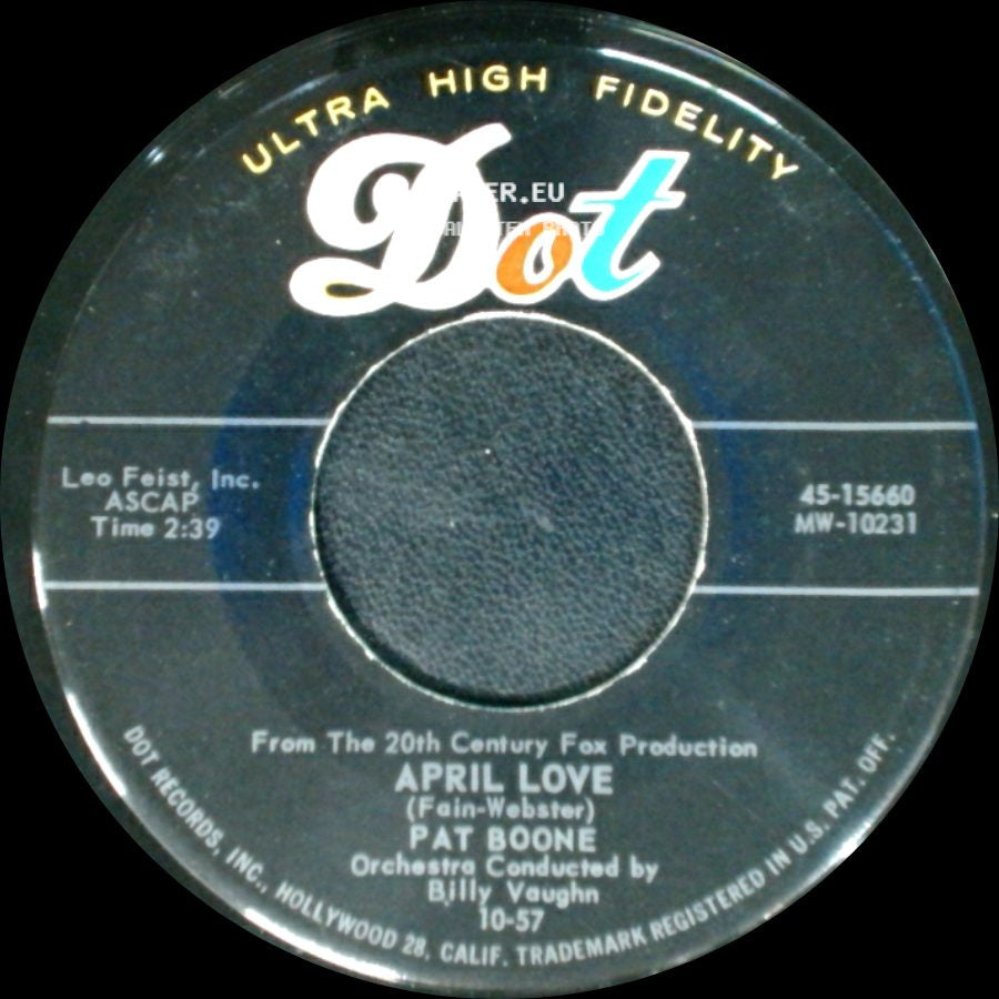 Pat Boone - When The Swallows Come Back To Capistrano / April Love side B