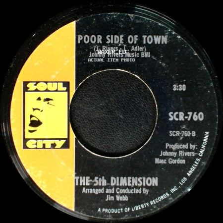 The 5Th Dimension - Poor Side Of Town / Paper Cup side A