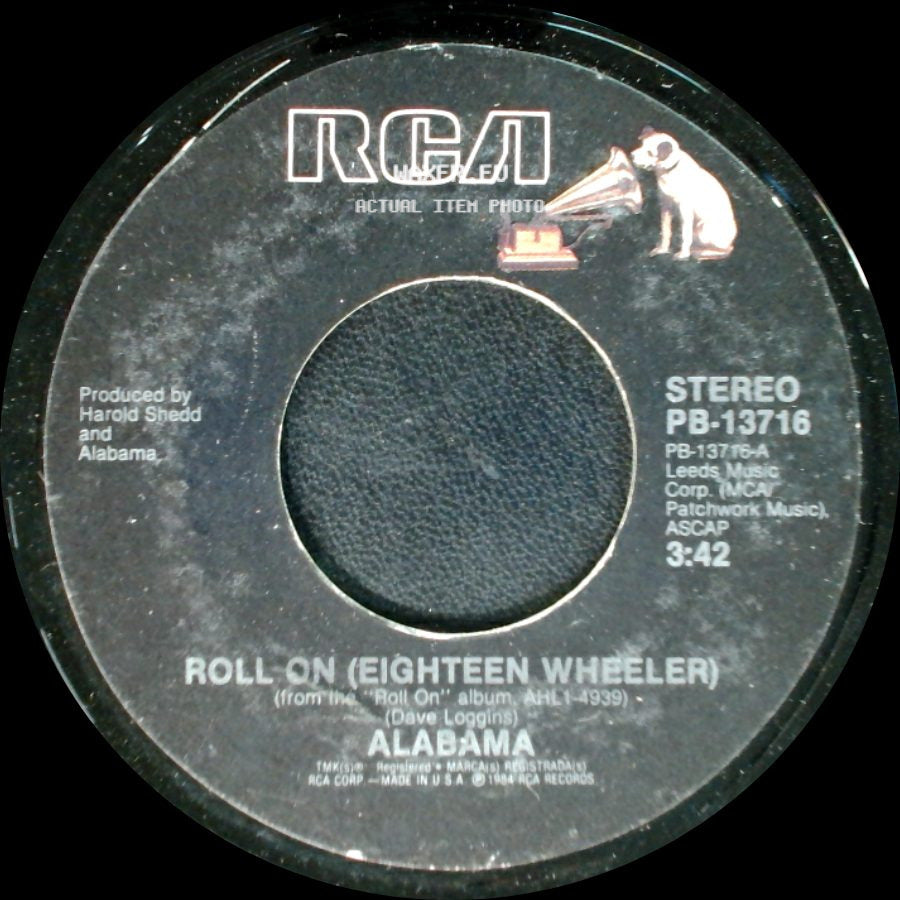 Alabama - Roll On (Eighteen Wheeler) / Food On The Table side A
