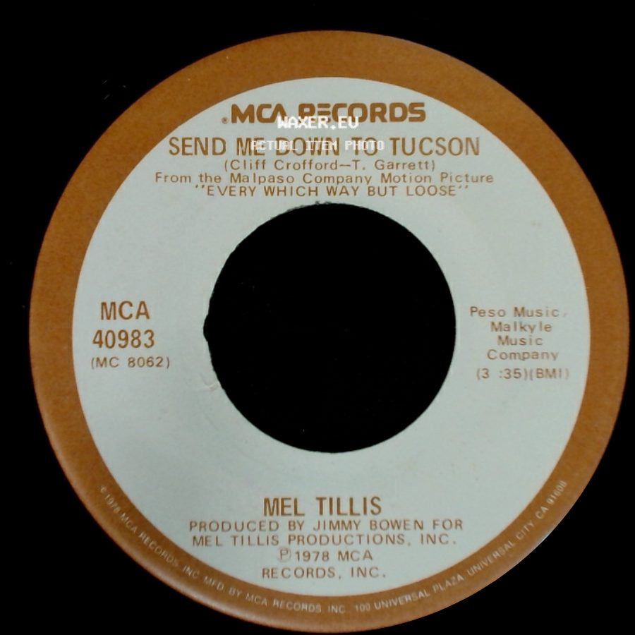 Mel Tillis - Send Me Down To Tucson / Charlie's Angel side A