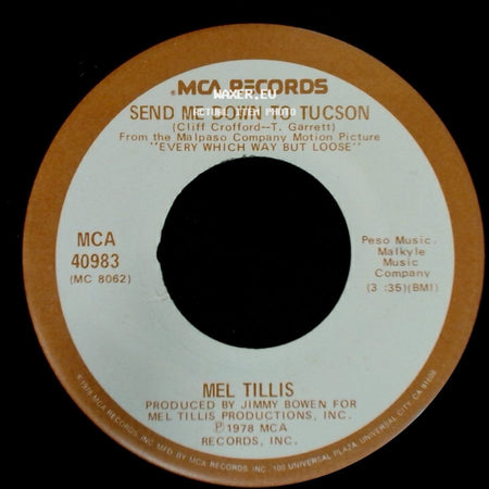 Mel Tillis - Send Me Down To Tucson / Charlie's Angel side A