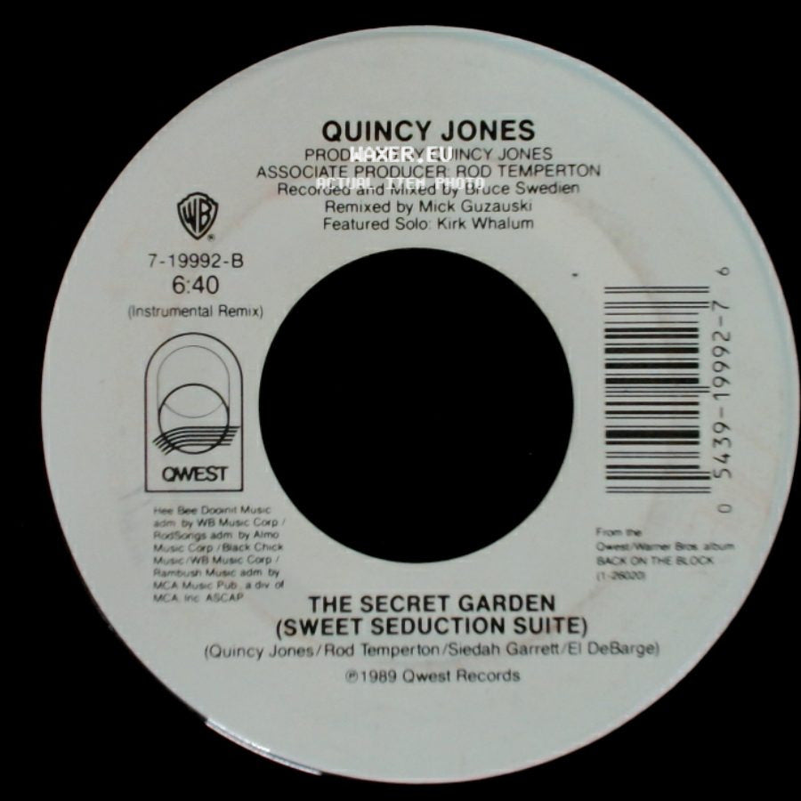 Quincy Jones - The Secret Garden (Sweet Seduction Suite) / The Secret Garden (Sweet Seduction Suite) side A
