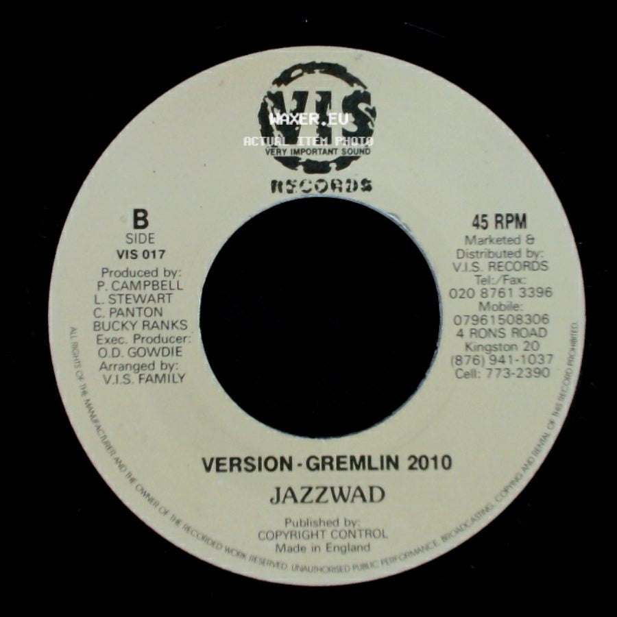 Gregory Isaacs / Jazzwad - Deportee Inna Winter Coat / Version - Gremlin 2010 side B