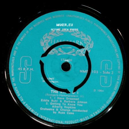 Alberta Hopkins / Eddie Ruhl & Barbara Altman - The Sound I / I Have Dreamed / Getting To Know You side B