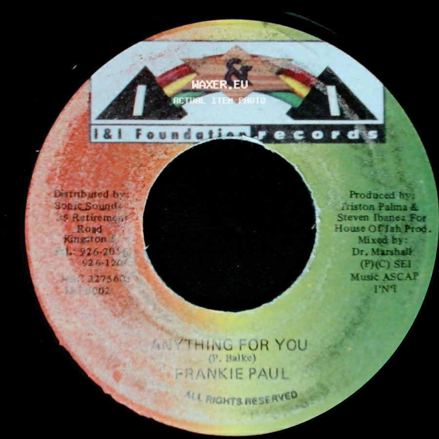 Frankie Paul - Anything For You / Version side A