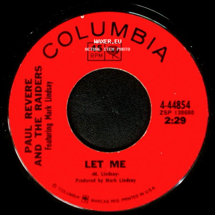 Paul Revere And The Raiders Featuring Mark Lindsay - I Don't Know / Let Me side B