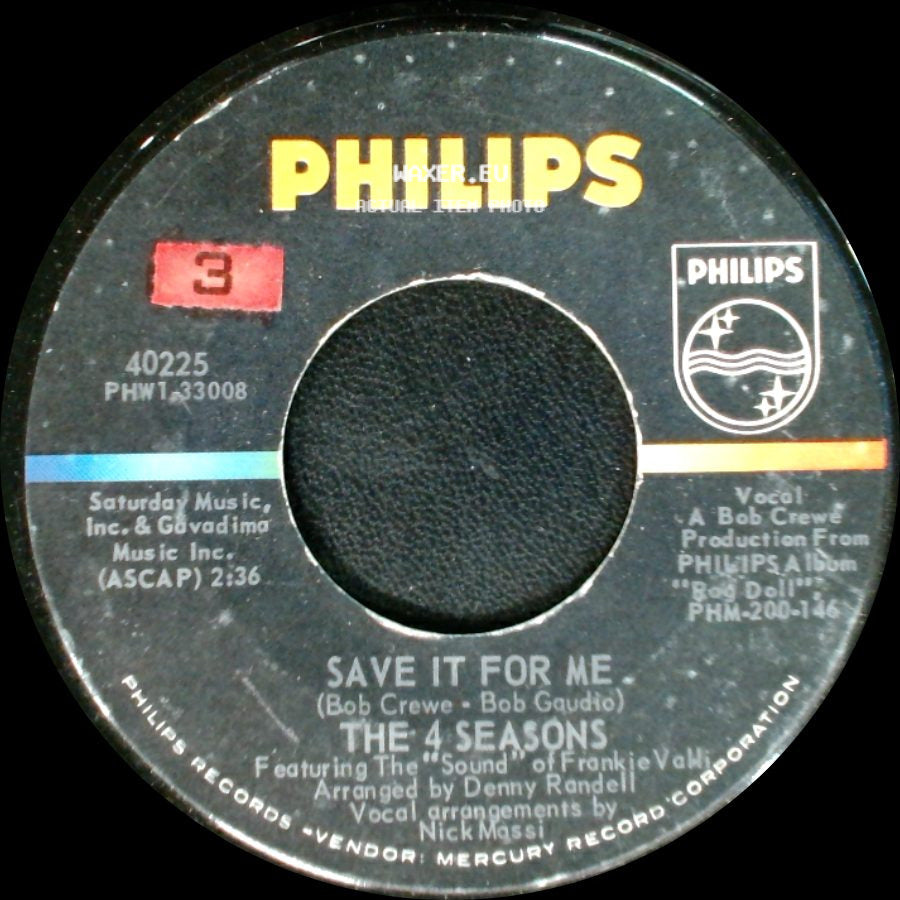 The 4 Seasons - Save It For Me / Funny Face side A