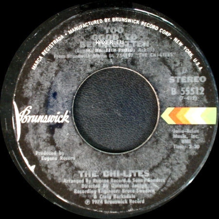 The Chi-Lites - There Will Never Be Any Peace (Until God Is Seated At The Conference Table) / Too Good To Be Forgotten side B