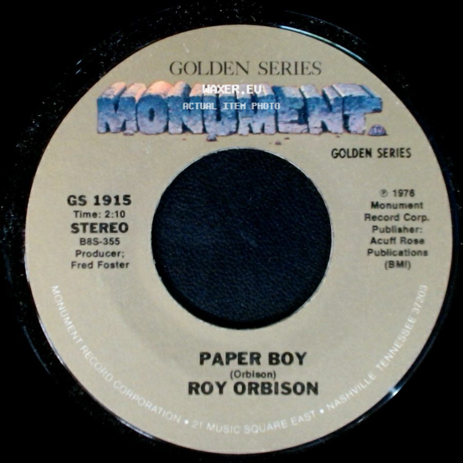 Roy Orbison - Paper Boy / Blue Angel side A