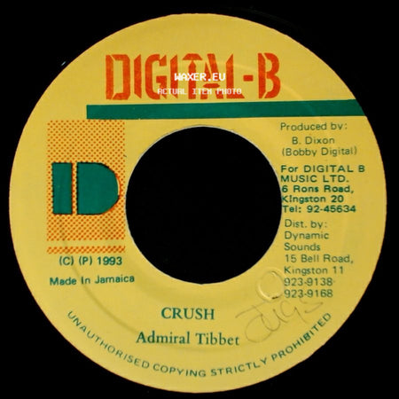 Admiral Tibbet - Crush / Version side A