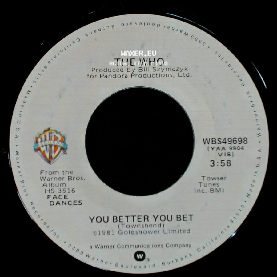 The Who - You Better You Bet / The Quiet One side A