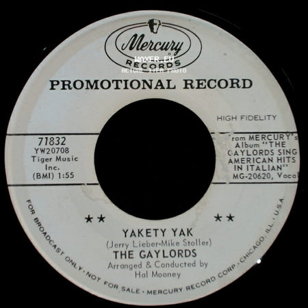 The Gaylords - Yakety Yak / Oh Lonesome Me side A