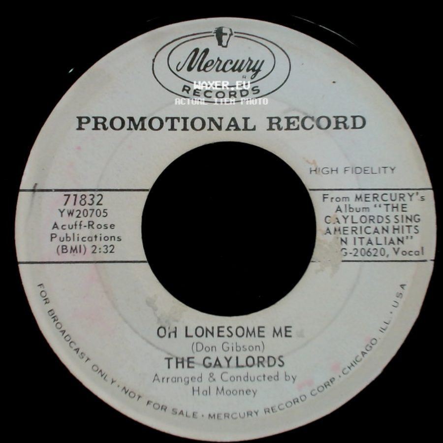 The Gaylords - Yakety Yak / Oh Lonesome Me side B