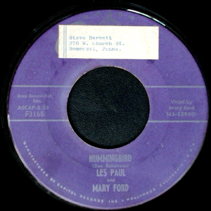 Les Paul And Mary Ford - Hummingbird / Goodbye, My Love side A
