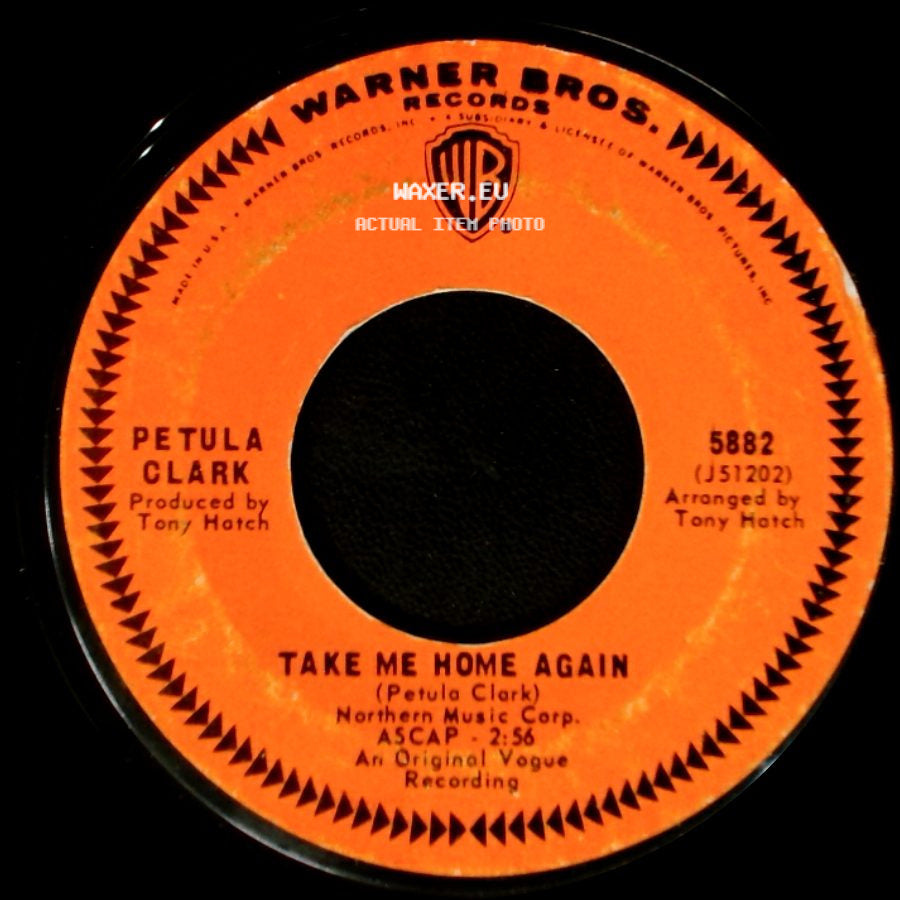 Petula Clark - Color My World / Take Me Home Again side B