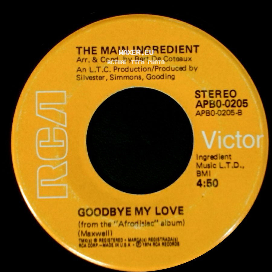 The Main Ingredient - Goodbye My Love / Just Don't Want To Be Lonely side A