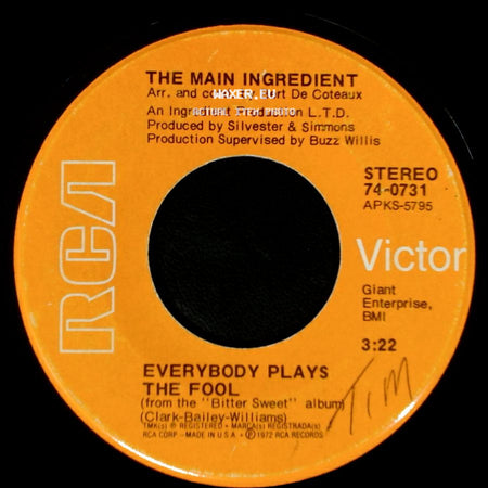 The Main Ingredient - Who Can I Turn To (When Nobody Needs Me) / Everybody Plays The Fool side B
