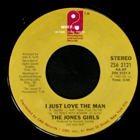 The Jones Girls - When I'm Gone / I Just Love The Man side B