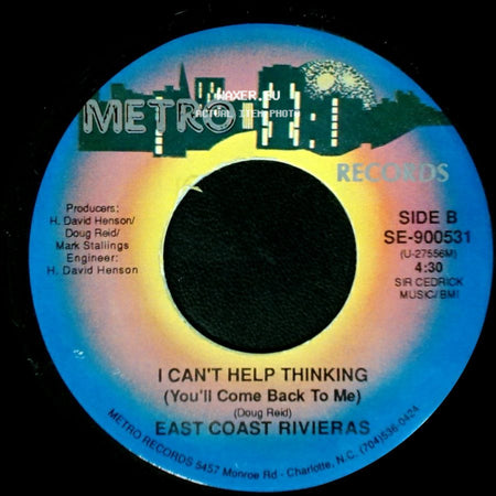 East Coast Rivieras - Goodbye To Love / I Can't Help Thinking (You'll Come Back To Me) side B