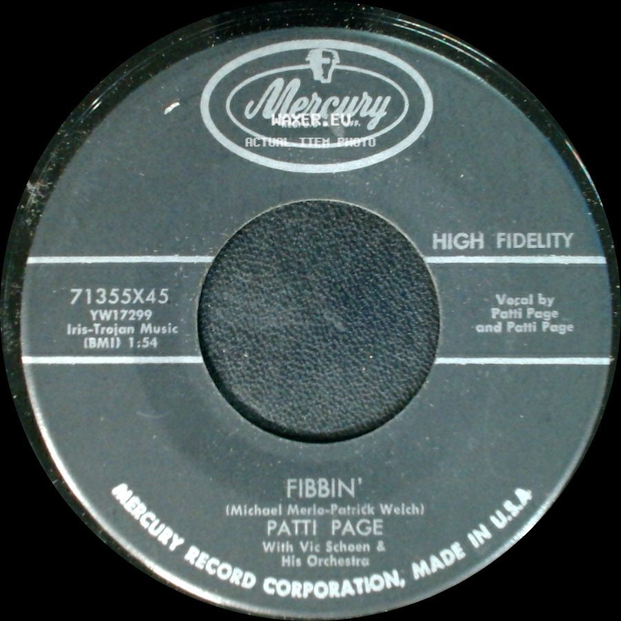 Patti Page - You Will Find Your Love (In Paris) / Fibbin' side B