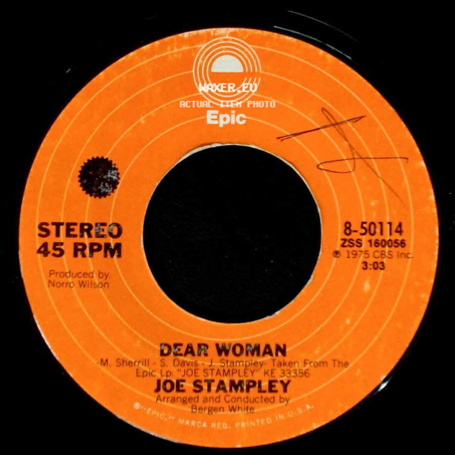 Joe Stampley - Dear Woman / Get On My Love Train side A
