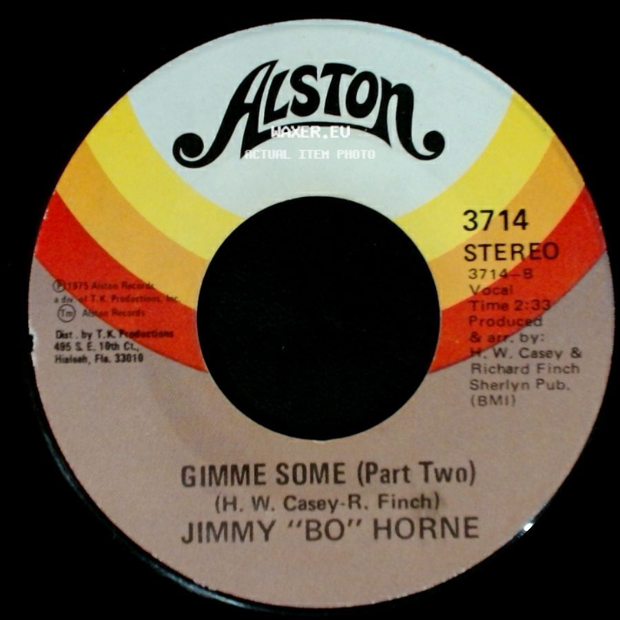 Jimmy "Bo" Horne - Gimme Some (Part One) / Gimme Some (Part Two) side B