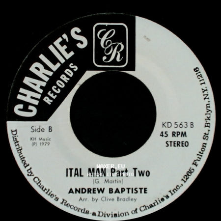 Andrew Baptiste - Ital Man Part One / Ital Man Part Two side B