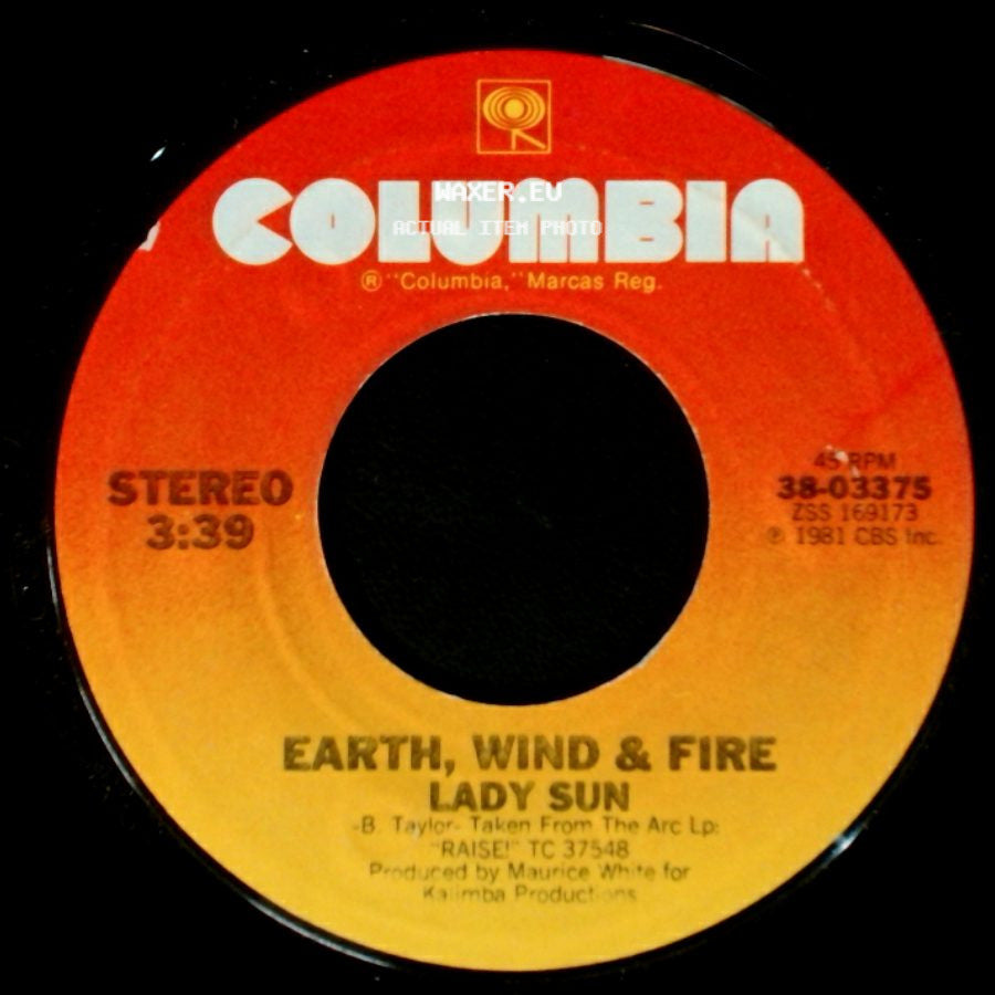 Earth, Wind & Fire - Fall In Love With Me / Lady Sun side B