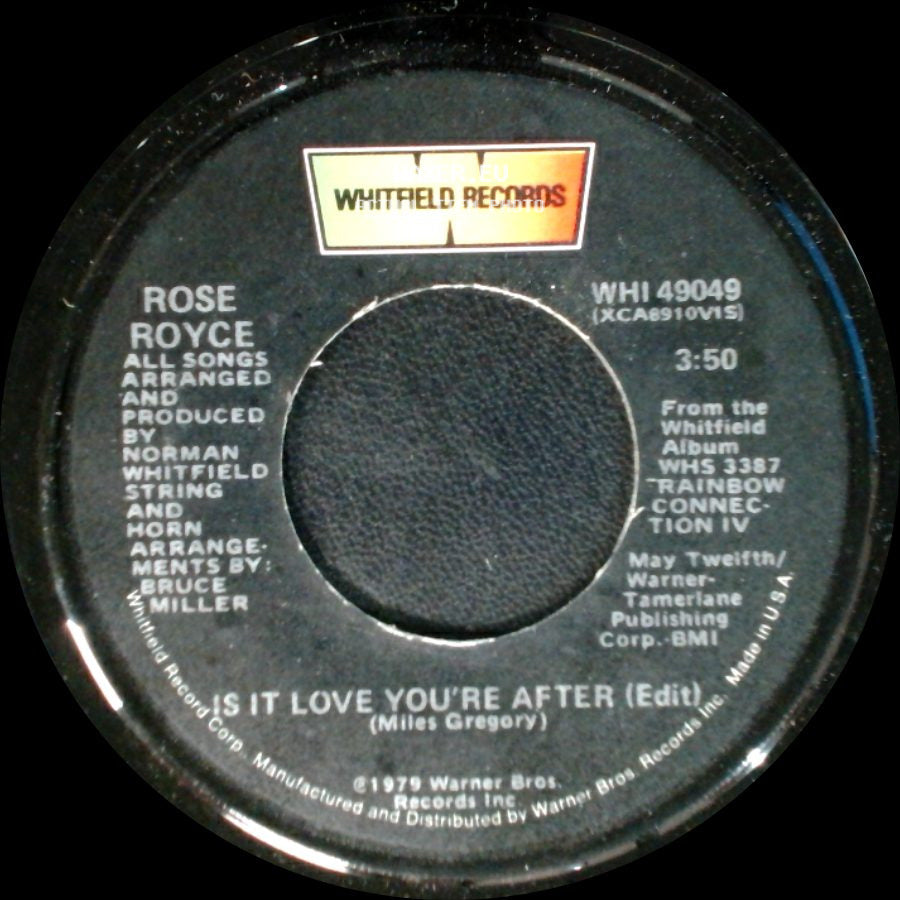 Rose Royce - You Can't Run From Yourself / Is It Love You're After (Edit) side B